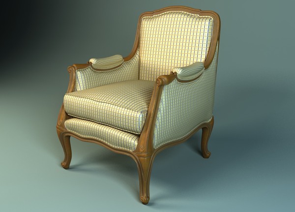 poltrona luigi xv 3d model - Poltrona Luigi XV Armchair.zip by kupfer